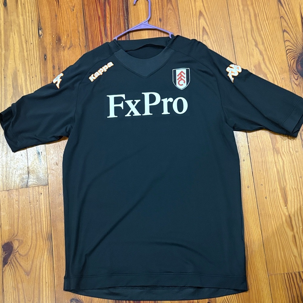Kappa Black Fulham FC Football Shirt